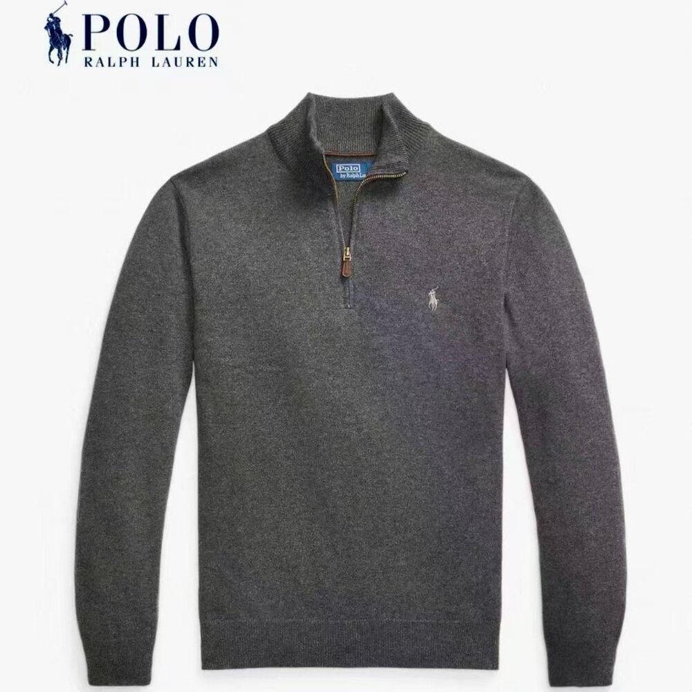 Polo Ralph Lauren Men's Wool Quarter-Zip Sweater